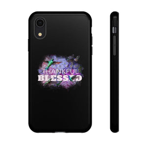 'Grateful Thankful Blessed' Durable Phone Case, Black - Rise Paradigm