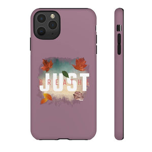 'Just Breathe' Durable Phone Case, Plum - Rise Paradigm