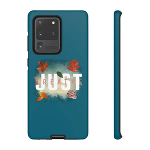 'Just Breathe' Durable Phone Case, Sea Blue - Rise Paradigm