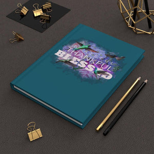 'Grateful' Hardcover Journal Matte, Sea Blue - Rise Paradigm