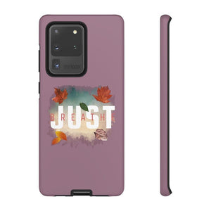 'Just Breathe' Durable Phone Case, Plum - Rise Paradigm