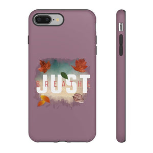 'Just Breathe' Durable Phone Case, Plum - Rise Paradigm