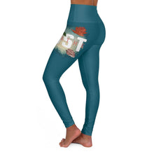 Load image into Gallery viewer, &#39;Just Breathe&#39; High Waisted Active Leggings, Sea Blue - Rise Paradigm