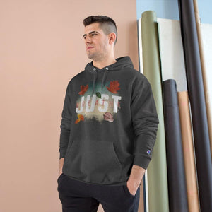 'Just Breathe' Unisex Champion Hoodie, Charcoal - Rise Paradigm