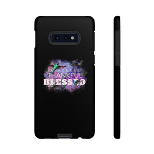 'Grateful Thankful Blessed' Durable Phone Case, Black - Rise Paradigm