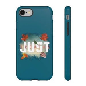 'Just Breathe' Durable Phone Case, Sea Blue - Rise Paradigm