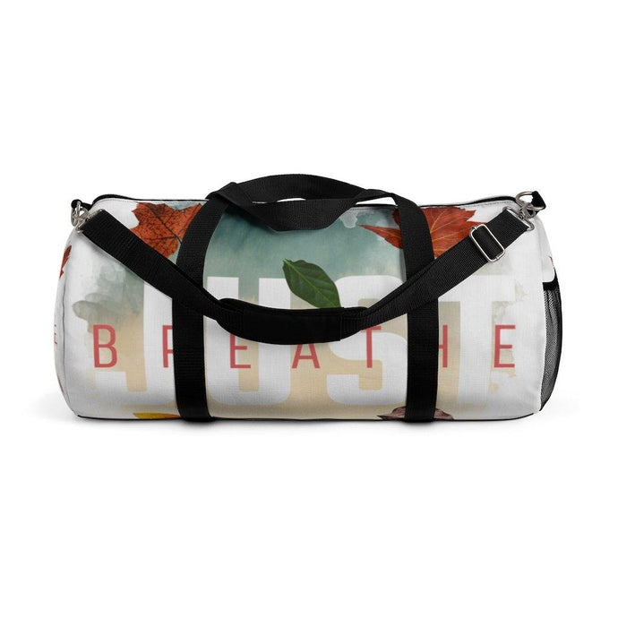 'Just Breathe' Duffel Bag, White - Rise Paradigm