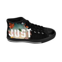 Load image into Gallery viewer, &#39;Just Breathe&#39; Women&#39;s High-top Sneakers, Black - Rise Paradigm
