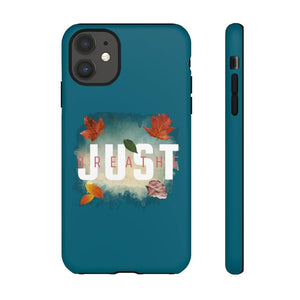 'Just Breathe' Durable Phone Case, Sea Blue - Rise Paradigm