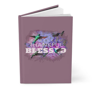 'Grateful' Hardcover Journal Matte, Plum - Rise Paradigm