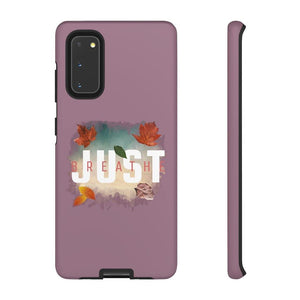 'Just Breathe' Durable Phone Case, Plum - Rise Paradigm