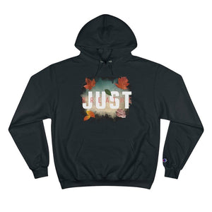 'Just Breathe' Unisex Champion Hoodie, Black - Rise Paradigm