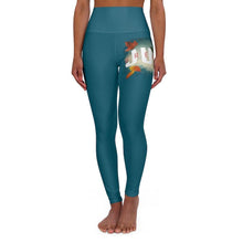 Load image into Gallery viewer, &#39;Just Breathe&#39; High Waisted Active Leggings, Sea Blue - Rise Paradigm