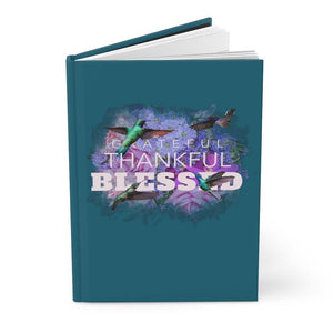 'Grateful' Hardcover Journal Matte, Sea Blue - Rise Paradigm