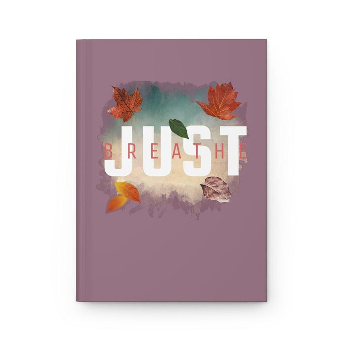 'Just Breathe' Hardcover Journal Matte, Plum - Rise Paradigm