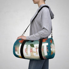 Load image into Gallery viewer, &#39;Just Breathe&#39; Duffel Bag, Sea Blue - Rise Paradigm