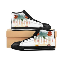 Load image into Gallery viewer, &#39;Just Breathe&#39; Women&#39;s High-top Sneakers, White - Rise Paradigm