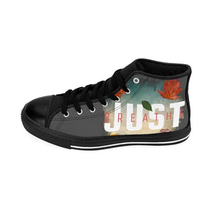 'Just Breathe' Women's High-top Sneakers, Charcoal - Rise Paradigm