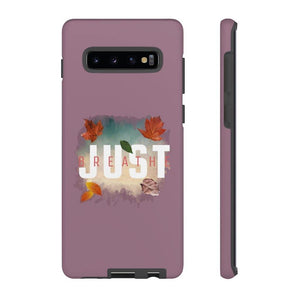 'Just Breathe' Durable Phone Case, Plum - Rise Paradigm