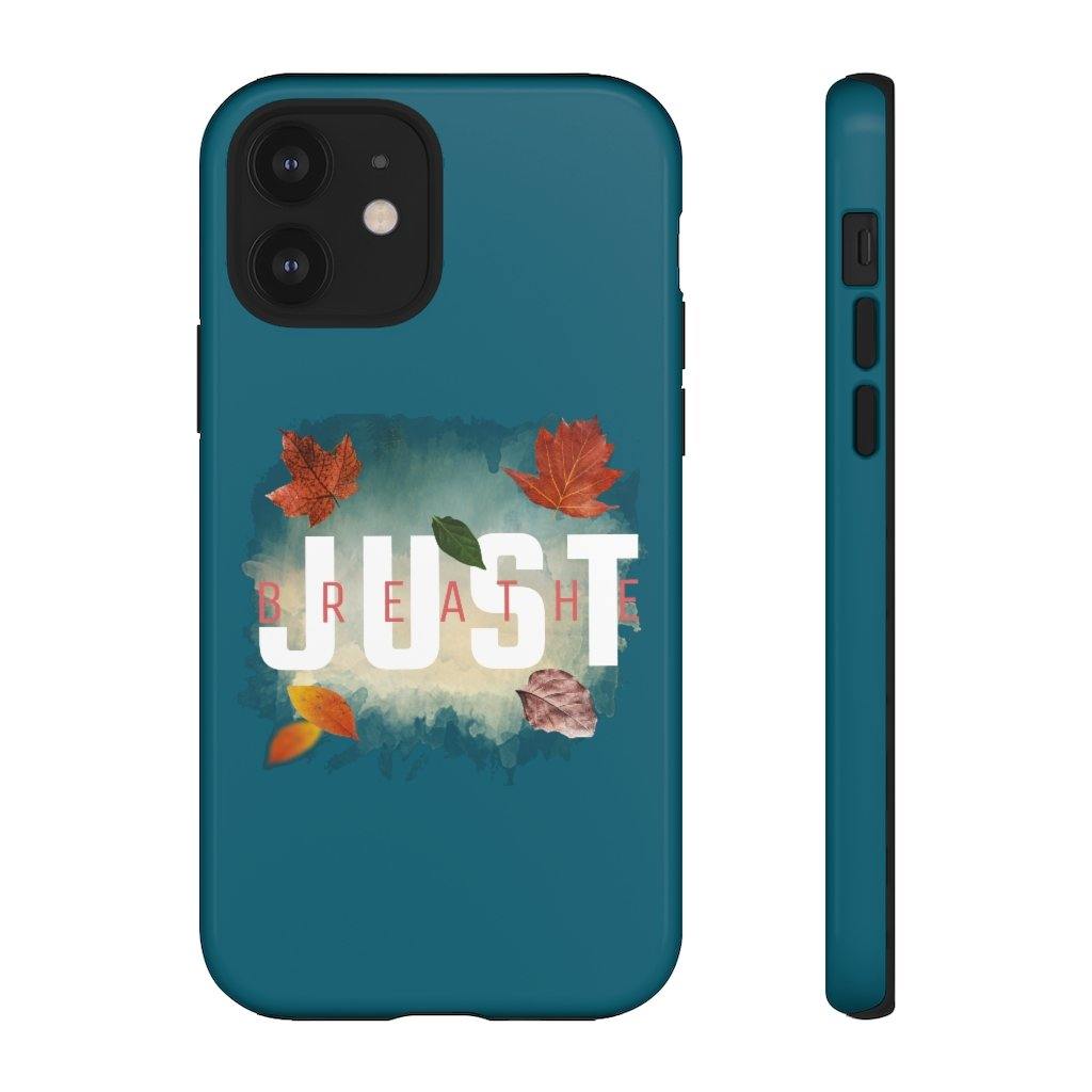 'Just Breathe' Durable Phone Case, Sea Blue - Rise Paradigm