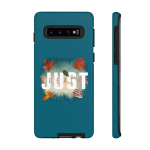 'Just Breathe' Durable Phone Case, Sea Blue - Rise Paradigm