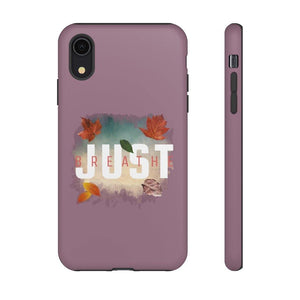 'Just Breathe' Durable Phone Case, Plum - Rise Paradigm