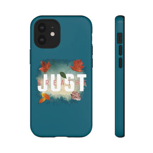 'Just Breathe' Durable Phone Case, Sea Blue - Rise Paradigm