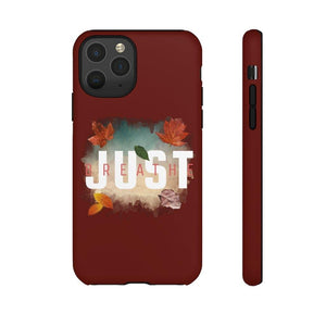 'Just Breathe' Durable Phone Case, Maroon - Rise Paradigm