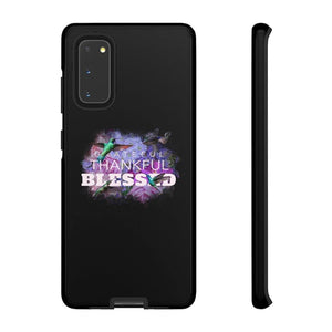 'Grateful Thankful Blessed' Durable Phone Case, Black - Rise Paradigm