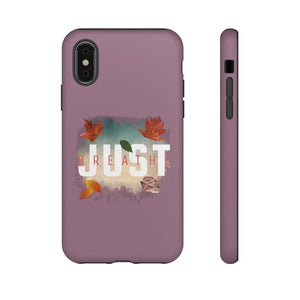 'Just Breathe' Durable Phone Case, Plum - Rise Paradigm