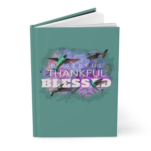 'Grateful' Hardcover Journal Matte, Turquoise - Rise Paradigm