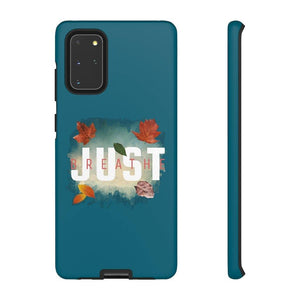 'Just Breathe' Durable Phone Case, Sea Blue - Rise Paradigm