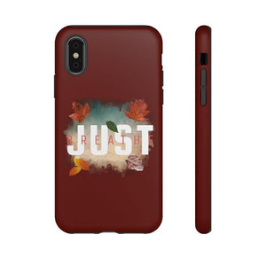 'Just Breathe' Durable Phone Case, Maroon - Rise Paradigm