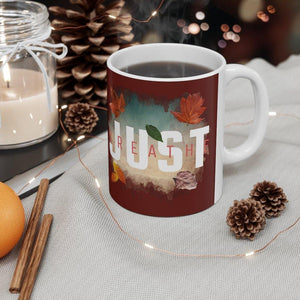 'Just Breathe' Mug, Maroon - Rise Paradigm