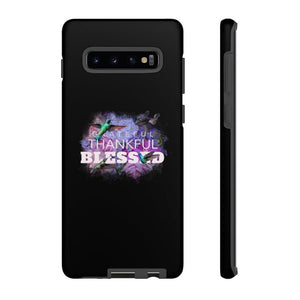 'Grateful Thankful Blessed' Durable Phone Case, Black - Rise Paradigm