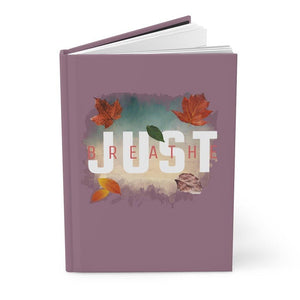 'Just Breathe' Hardcover Journal Matte, Plum - Rise Paradigm
